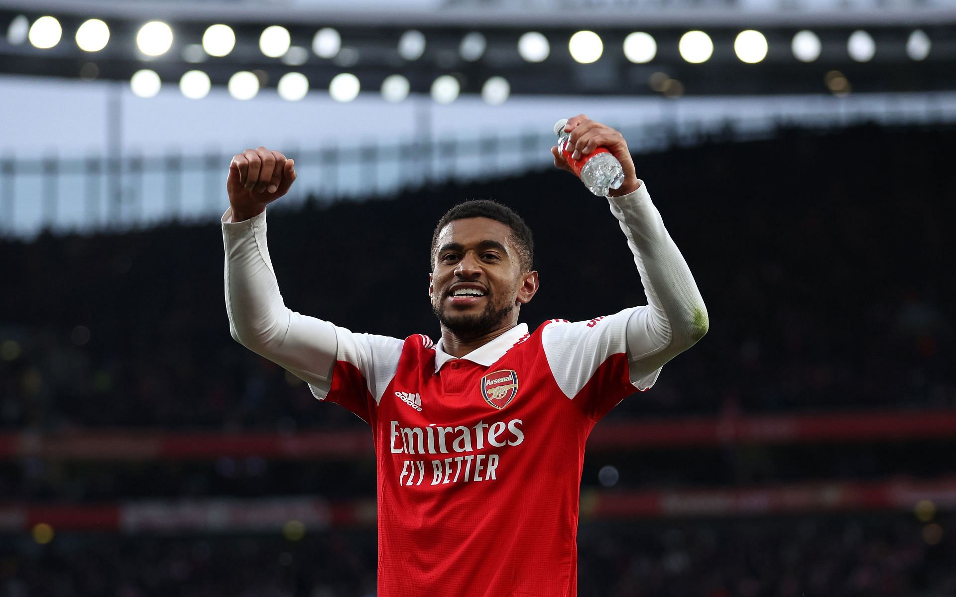 Reiss Nelson in action against AFC Bournemouth.
